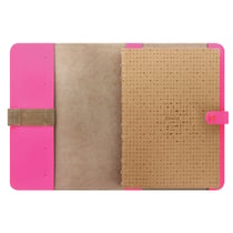 Conférencier The Original - Format A4 - Croûte cuir rose fluo