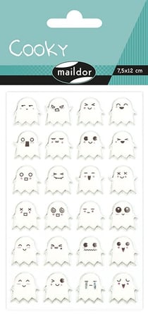 Stickers Cooky Fantômes - 1 planche