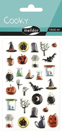 Stickers Cooky Halloween - 1 planche