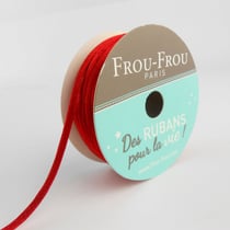 Bobinette Frou-Frou - 10 m x 2 mm - Cordon de satin - Coquelicot