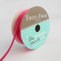 Bobinette Frou-Frou - 10 m x 2 mm - Cordon de satin - Fushia