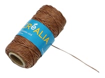 Cordon coton ciré 1 mm x 20 m Créalia - Marron clair