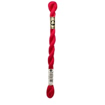 Fil à broder DMC - Coton perlé n°3 - Rouge carmin métallisé 321