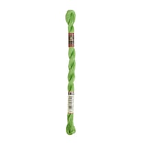 Fil à broder DMC - Coton perlé n°5 - Vert printemps métallisé 703