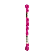 Fil à broder DMC - Coton perlé n°5 - Rouge magenta métallisé 718