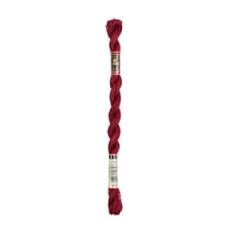 Fil à broder DMC - Coton perlé n°5 - Cerise oire métallisée 815
