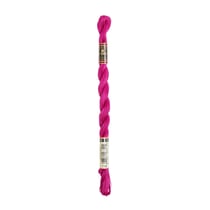 Fil à broder DMC - Coton perlé n°8 - Rose magenta métallisé 718