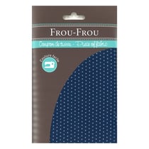 Coupon tissu - pois bleu intense - 45x55 cm - Frou Frou