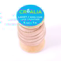 Lacet 5 mm x 1 m - Rose doré brossé - Créalia