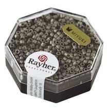 Perles Miyuki Delica 10/0 métallic dépoli gris acier - DMB 321