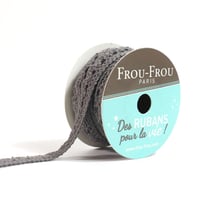 Bobinette Frou-Frou - 4 m x 10 mm - Dentelle - Ciel d'orage