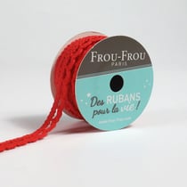 Bobinette Frou-Frou - 4 m x 10 mm - Dentelle - Coquelicot