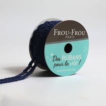 Bobinette Frou-Frou - 4 m x 10 mm - Dentelle - Navy