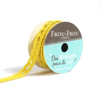 Bobinette Frou-Frou - 4 m x 10 mm - Dentelle - Tournesol