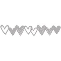 Matrice de découpe - Guirlande cœurs