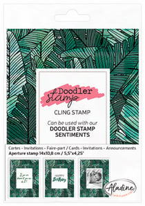 Doodler stamp - grandes feuilles - bois