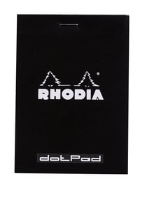 Bloc-notes - 8.5 x 12 cm - Dotpad - Rhodia - 160 pages pointillées - Noir
