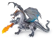 Dragon deux têtes argenté - PAPO - 38998