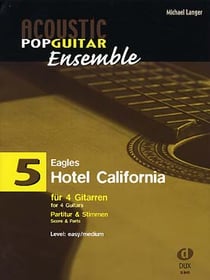 Partition 4 guitares - Hotel California Eagles