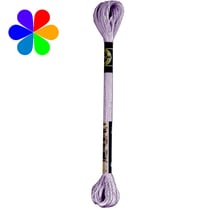 Mouliné satin 8m n°S211 parme clair - DMC - Fil broderie