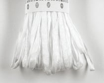 Echeveau raphia rayonné mat blanc