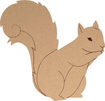 Silhouette impirmée en medium MDF 25cm Écureuil Isatis Artémio