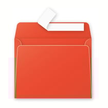 20 enveloppes Pollen 90x140 mm - Rouge corail