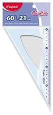Equerre 60° plastique scolaire hypoténuse 26cm