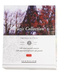 Etui 120 demi-pastels à l'écu «Paris Collection»