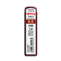 Lot de 12 mines HB - 0.5 mm - rOtring