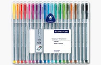 Lot de 20 stylos-feutres - Triplus Fineliner - Pointe fine - Staedtler