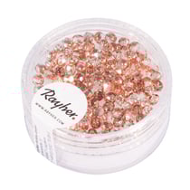 Perles en verre facettées cuivré 3 mm