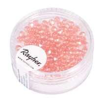 Perles en verre facettées rosée 3 mm