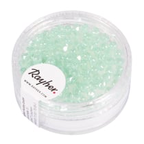 Perles en verre facettées vert menthe 3 mm