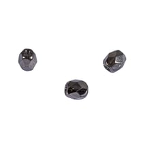 Perles en verre facettées anthracite 4 mm
