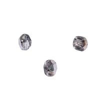 Perles en verre facettées argent 4 mm