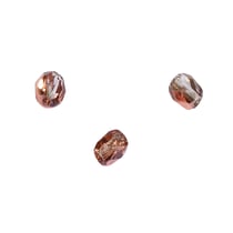 Perles en verre facettées cuivre 4 mm