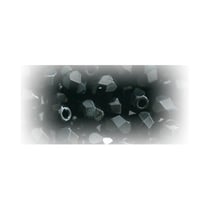 Perles facette verre - noir 4mm 