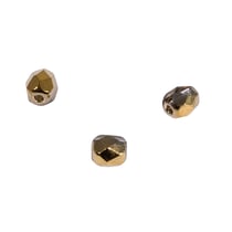 Perles en verre facettées or 4 mm