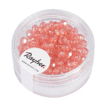 Perles en verre facettées rosée 4 mm