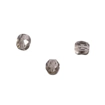Perles en verre facettées taupe 4 mm