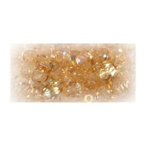 Perles facette verre - topaze clair 4 mm