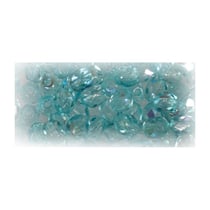 Perles facette verre - turquoise 4 mm 