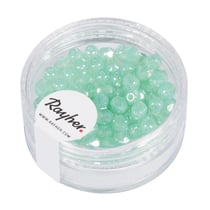 Perles en verre facettées vert menthe 4 mm