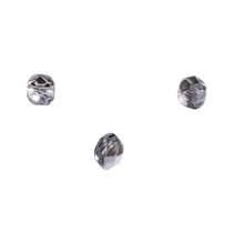 Perles en verre facettées argent 6 mm