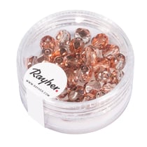 Perles en verre facettées cuivré 6 mm