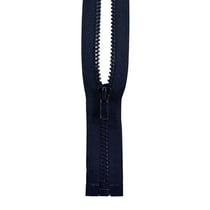 fermeture zip à glissière longueur 70 cm couleur noir réversible séparable  largeur 3 cm glissière métal largeur 6 mm