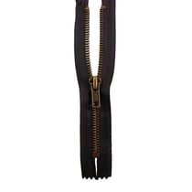Fermeture à glissière Laiton NS - 20cm - Marron