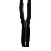 Fermeture à glissière Laiton NS - 20cm - Noire