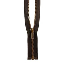 Fermeture à glissière Laiton - 25cm - Marron